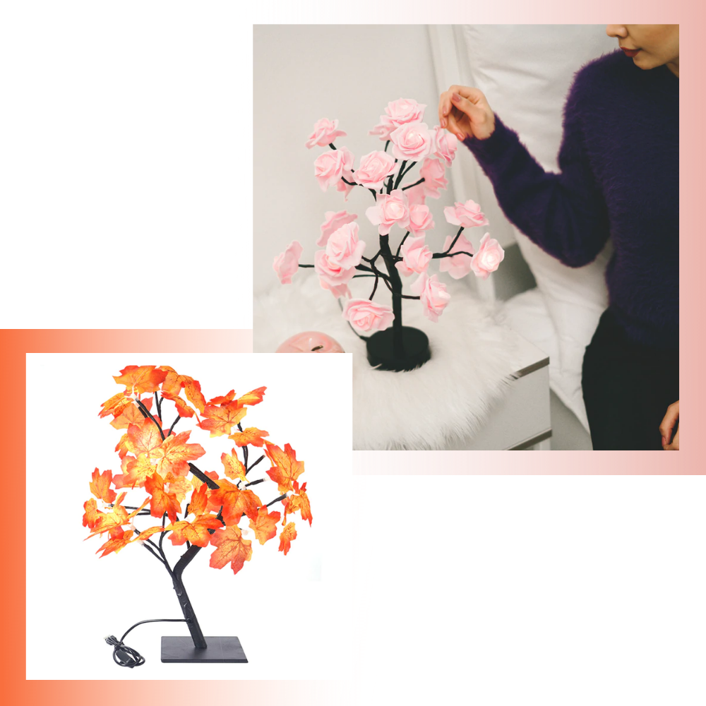 Delightful Rose Tree Lamp - High-Quality Materials -
