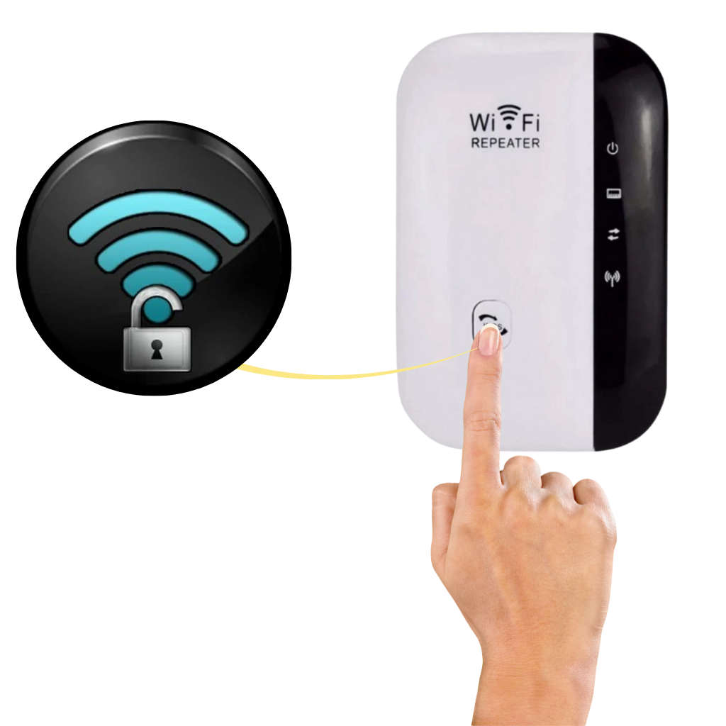 Fjärrstyrd WiFi- och signalförstärkare - Kryptering med en nyckel - Ozerty
