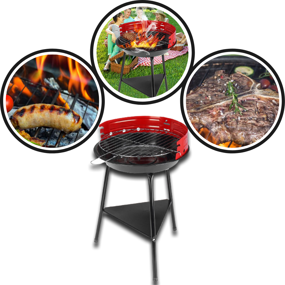 Round BBQ Charcoal Grill | Portable Barbecue Grill | Small Grills - Ozerty