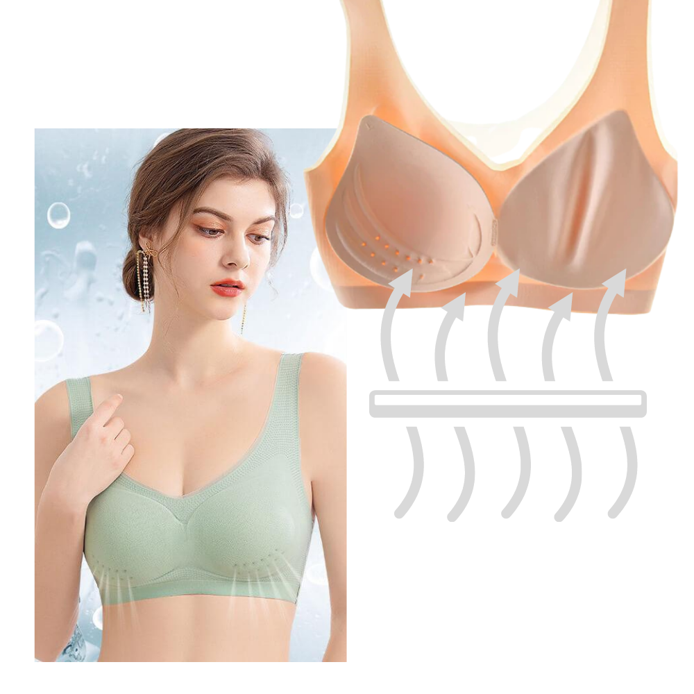 Soutien-gorge ultra-fin sans couture en soie glacée  - Tissu respirant - Ozerty