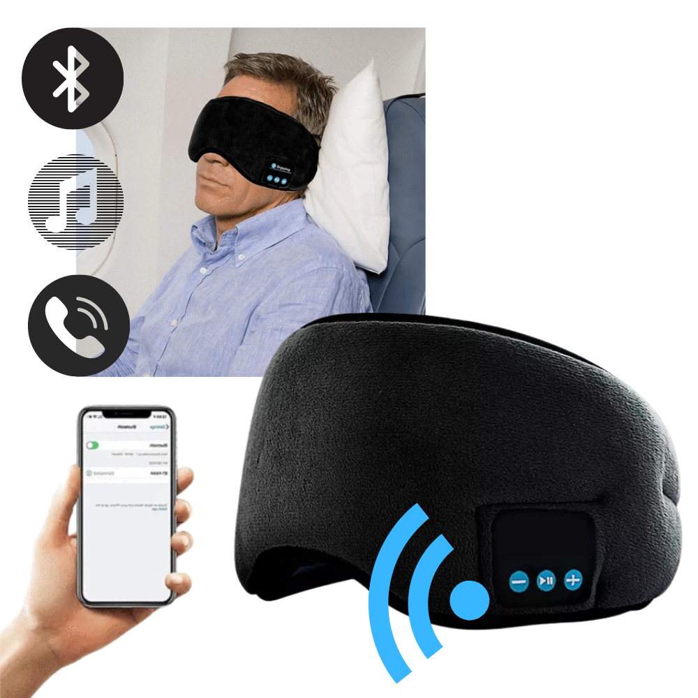 Antifaz Bluetooth para dormir - Mejora el sueño - Diseño confortable - Ozerty