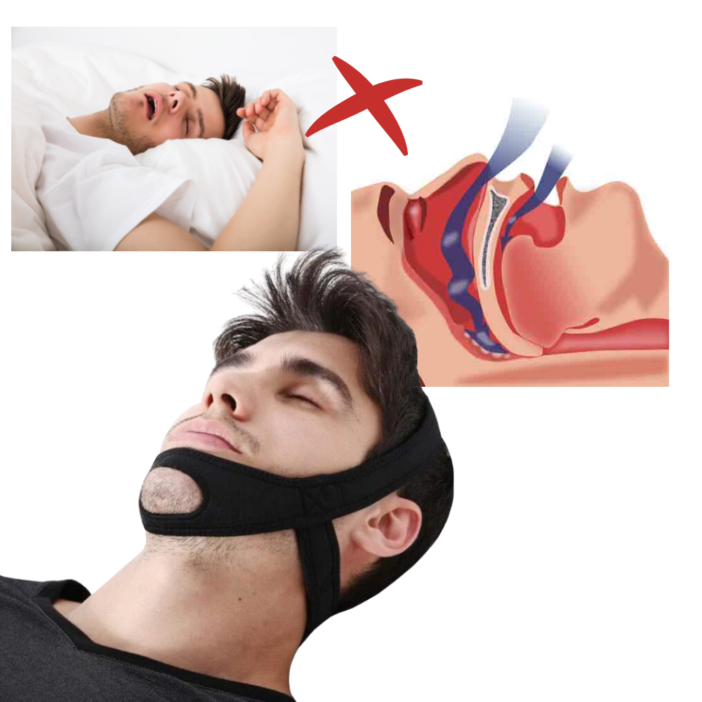 Snorkeforebyggende stropp  - Eliminerer snorking effektivt  - Ozerty