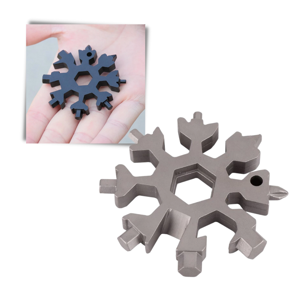 18-in-1 Stainless Steel Snowflake Multi-Tool - Snowflake Design  - 