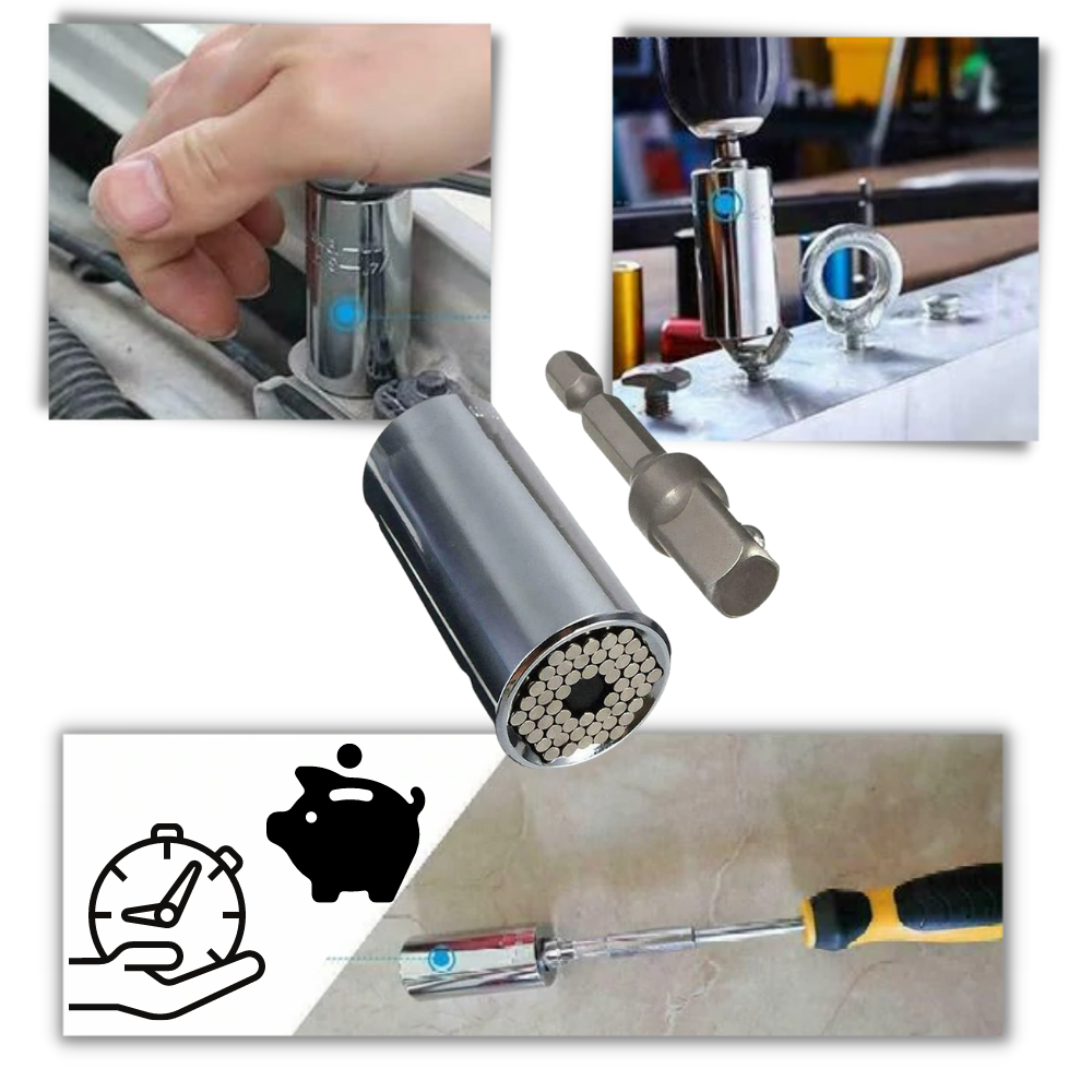 Universal Socket Wrench - Saves Time and Money - 