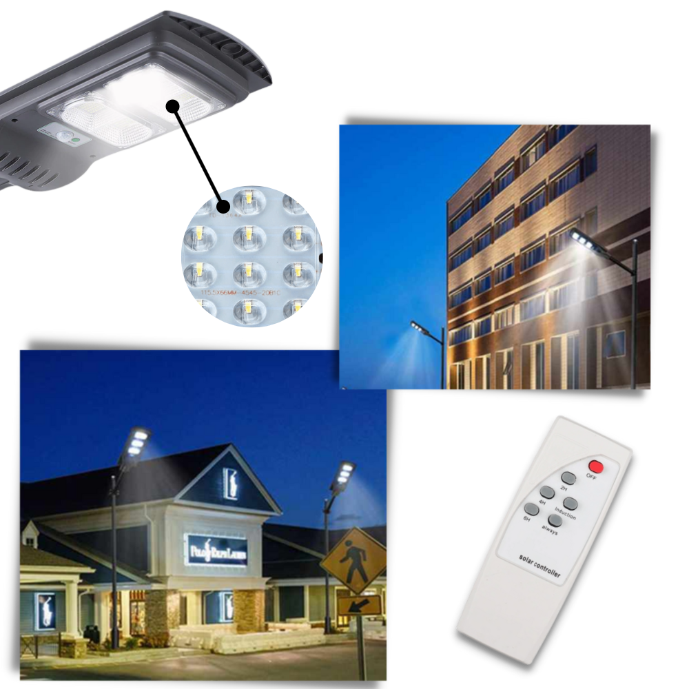 Motion-Sensing Solar-Powered Outdoor LED - Remote-Controlled - 