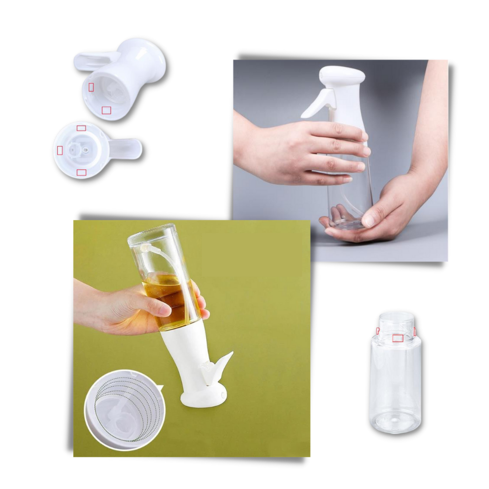 Lufttryks olie sprayflaske - Sikre materialer af fødevarekvalitet - Ozerty