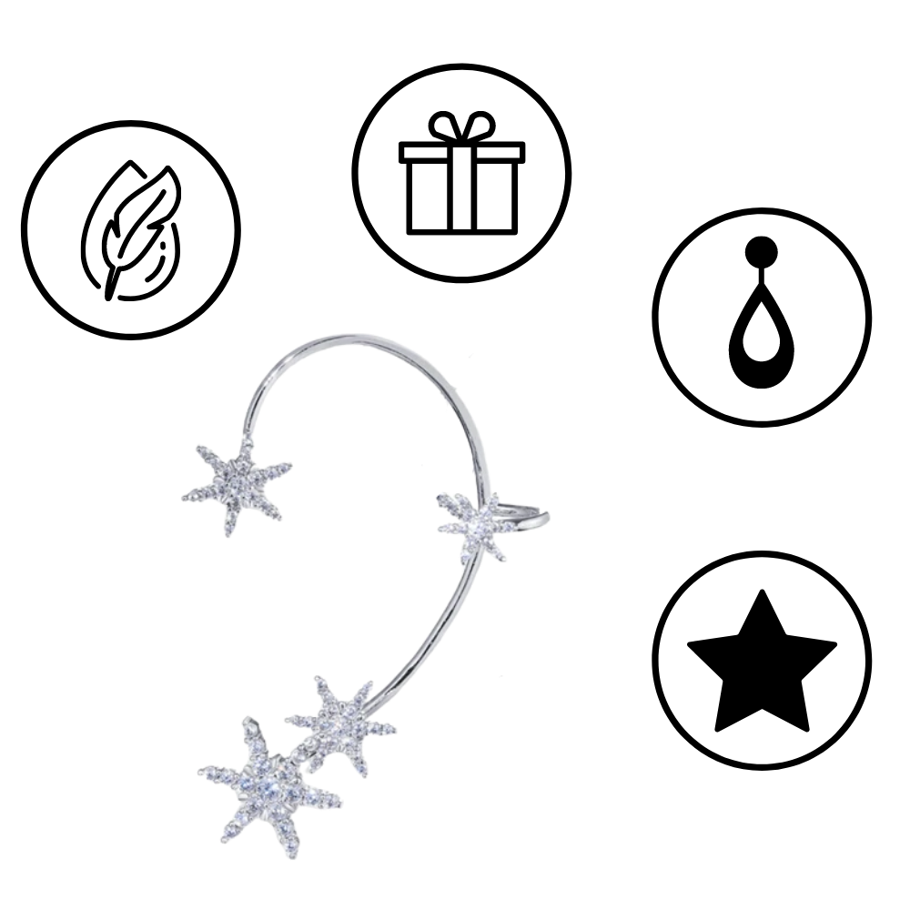 Zirconia clip-on örhängen - Dimensions - Ozerty