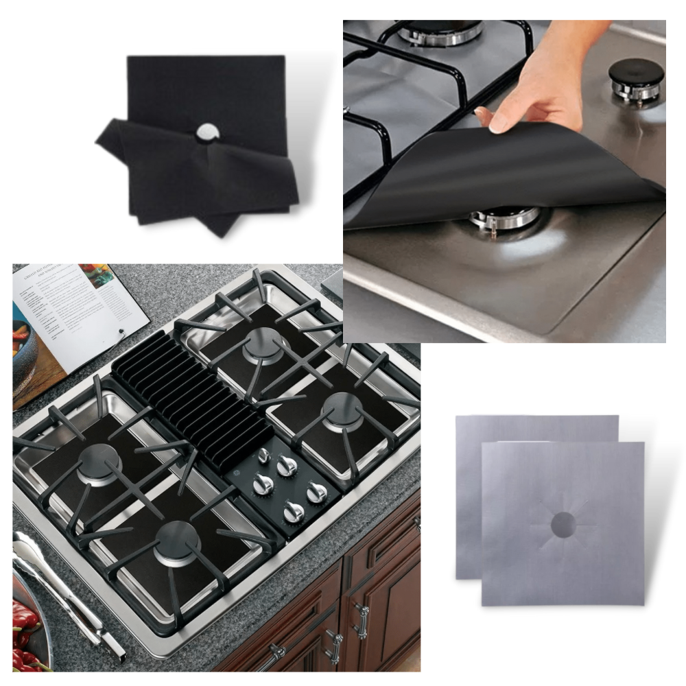 Couverture de protection pour poêle (lot de 2) │ Tapis de protection pour cuisinière à gaz - Ozerty