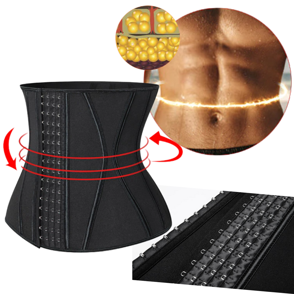 Double Strap Sauna Waist Trainer  - Triple Compression Control  -