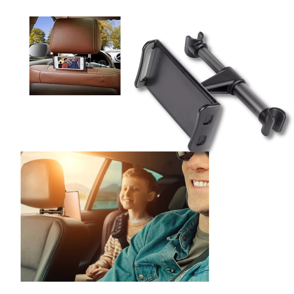 Hållare för surfplatta och telefon för baksäte - Tabletthållare för bil i baksätet - Ozerty