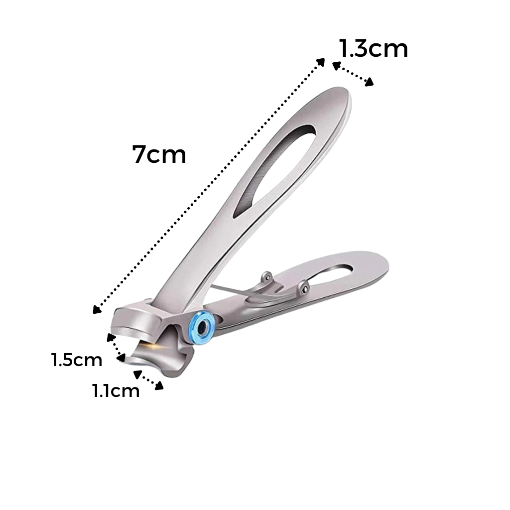 Stainless Steel Wide Jaw Nail Clippers - Dimensions - 