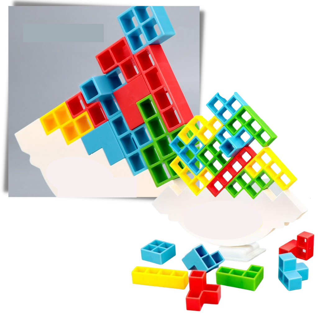 Jouet d'empilage à bascule - Jouet avec des blocs 3D - Ozerty