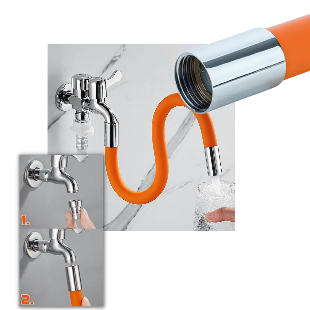 Tuyau flexible d'extension de robinet - Facile à installer - Ozerty
