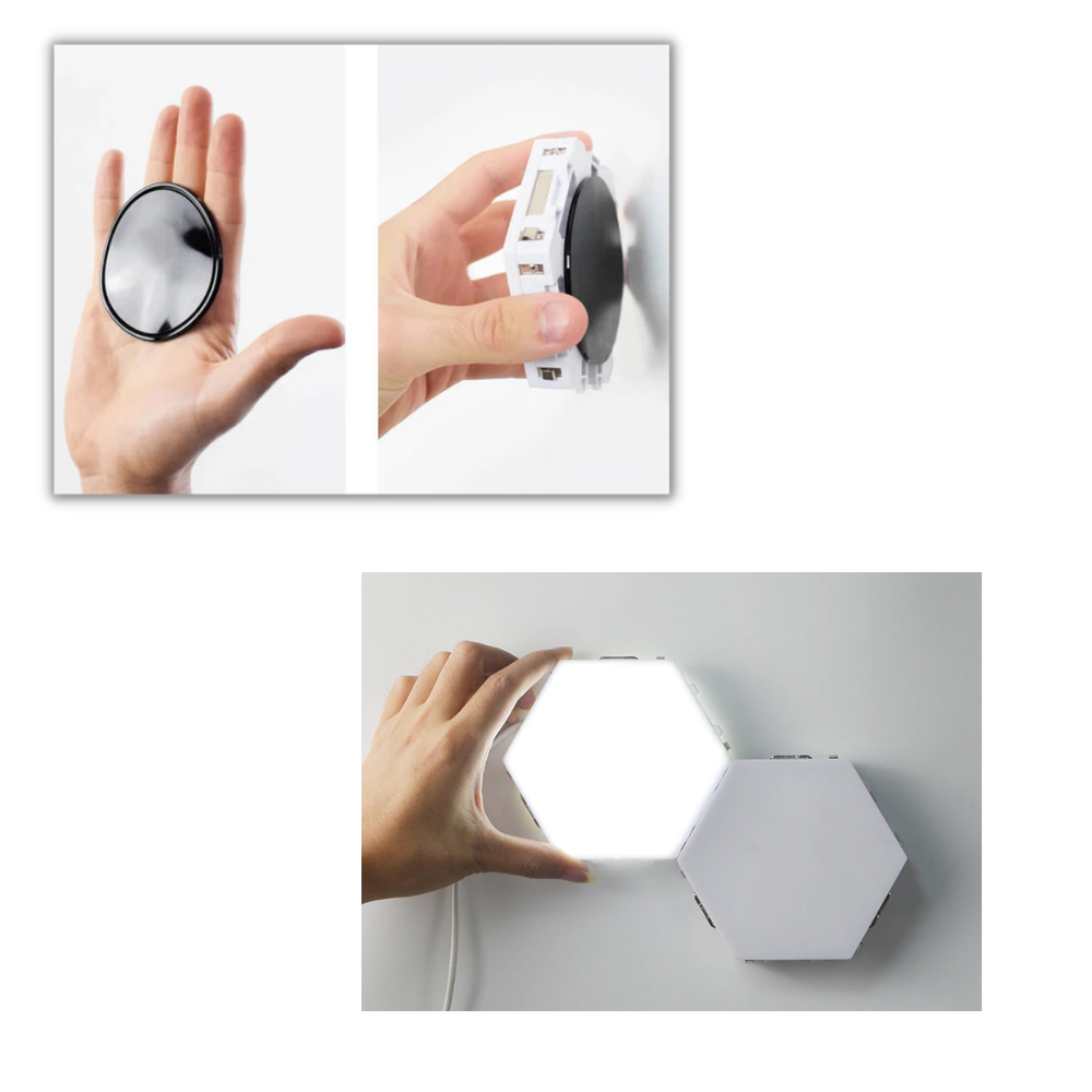 Pack of 3 Modular Touch Lights - Easy Installation -