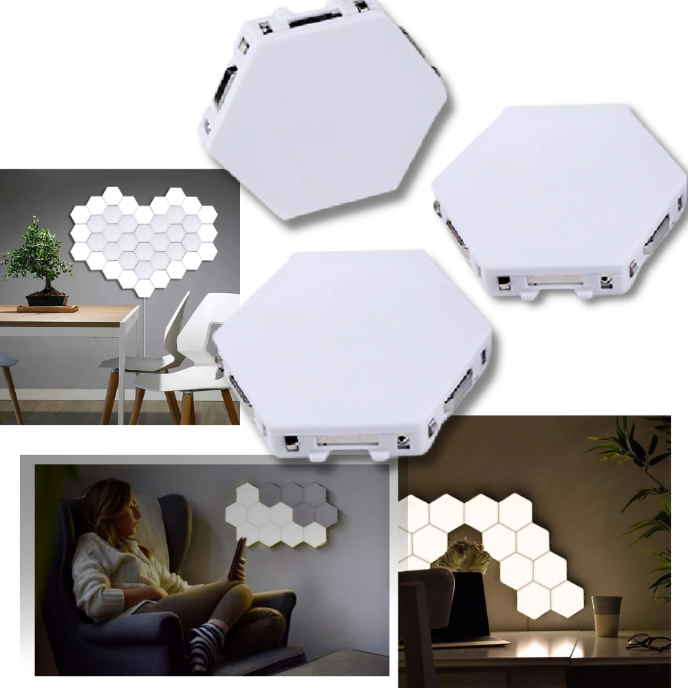 Modular Touch Light │ LED Panel Light with Modular Magnetic Hexagons -