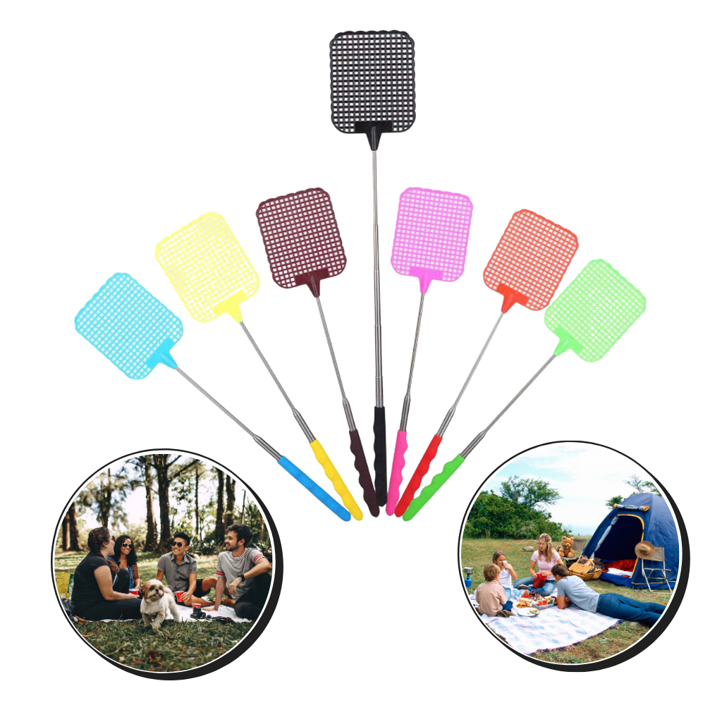 Telescopic Stainless Steel Handheld Fly Swatter - Practical - Ozerty