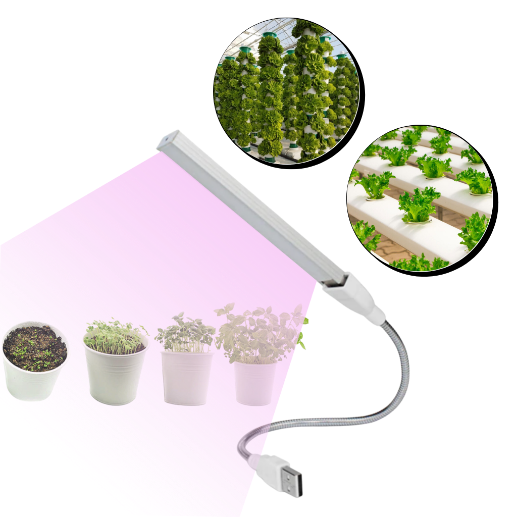 USB LED växtljus med flexibel stolpe för växtodling - Trädgårdstillbehör - Ozerty