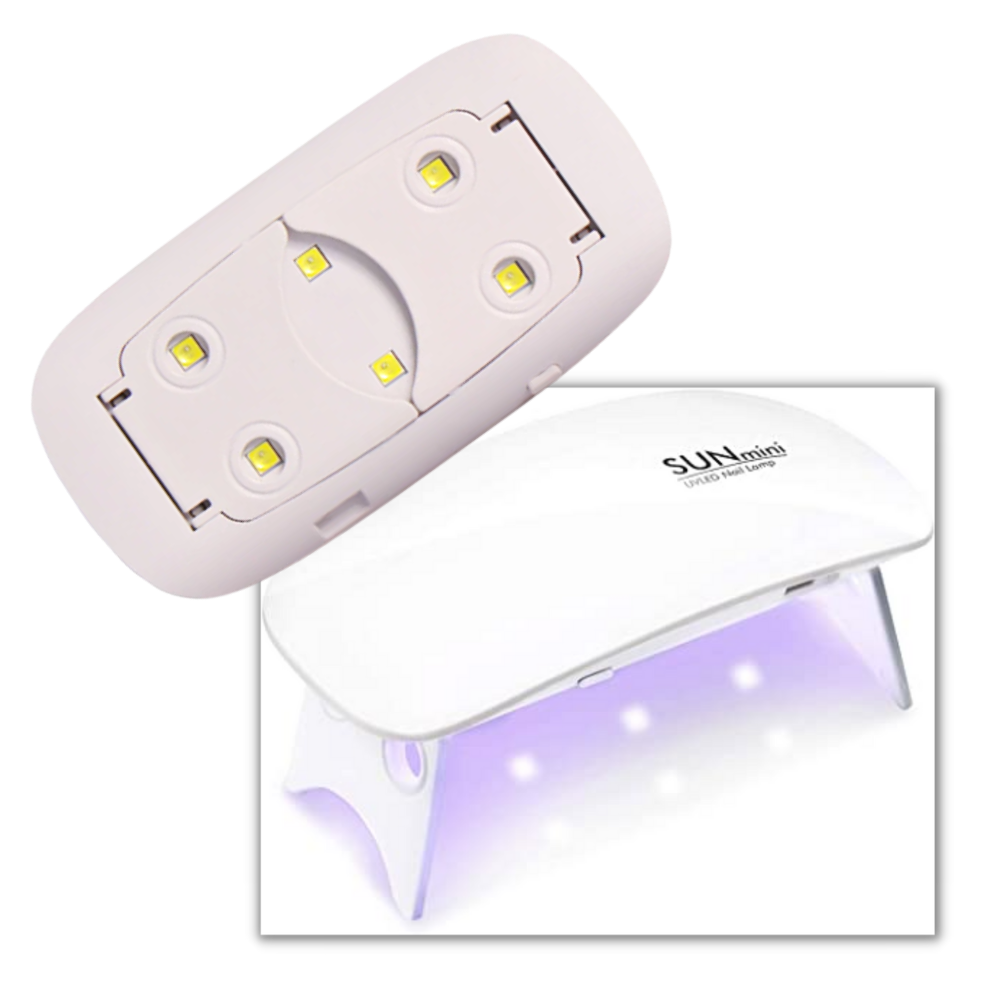 Lampe à ongles en gel à séchage par lumière UV led - Six perles lumineuses led - Ozerty