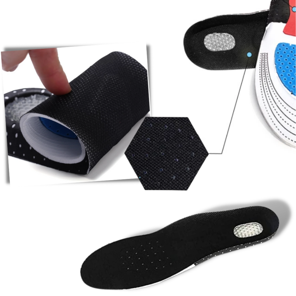 Unisex Gel Insoles for Running Shoes - Breathable soles - Ozerty