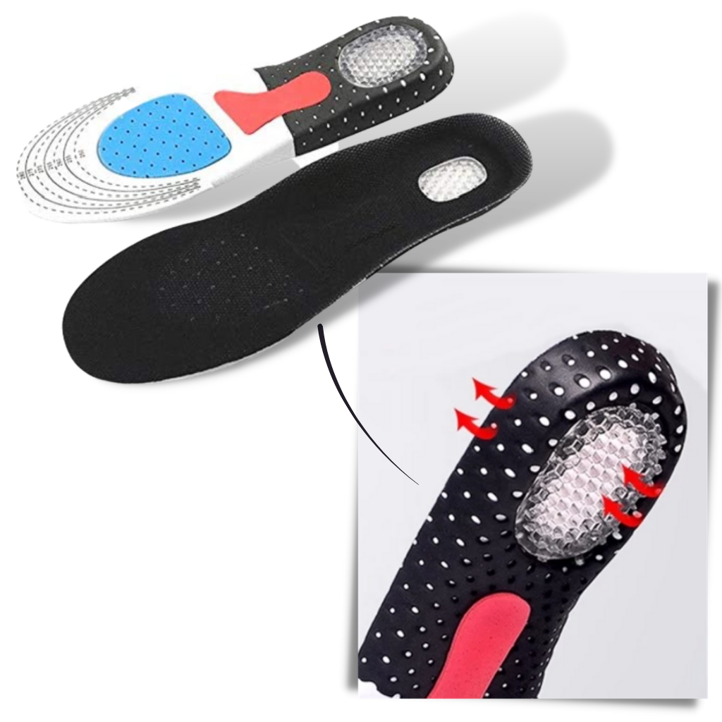 Semelles unisexes en gel pour chaussures de course - Design confortable - Ozerty