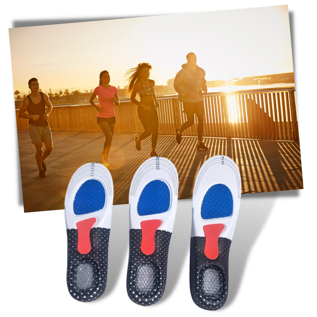 Unisex Gel Insoles for Running Shoes - Suitable for men and women - Ozerty