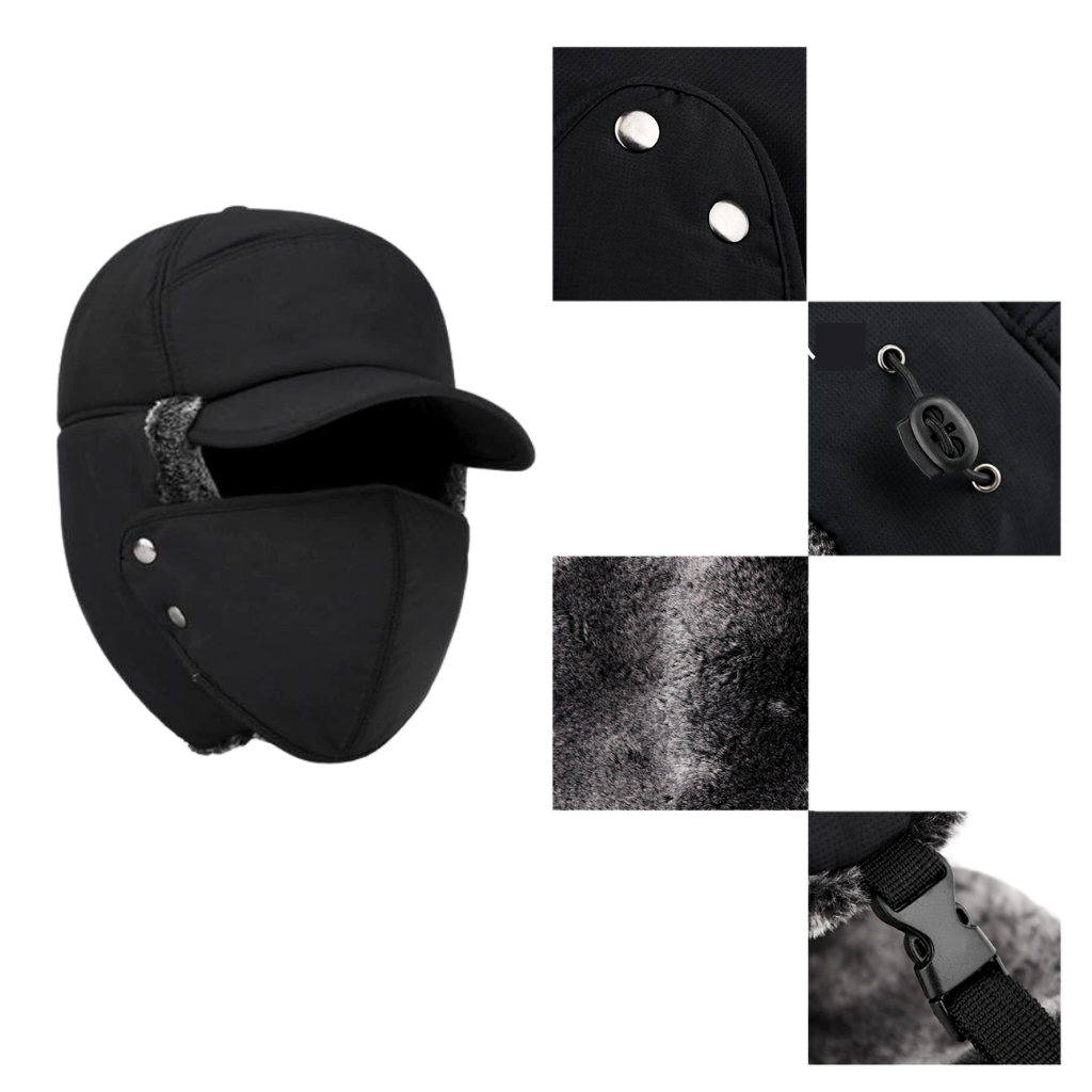 Cappello antivento unisex per la protezione delle orecchie e del viso - Materiale di buona qualità - Ozerty