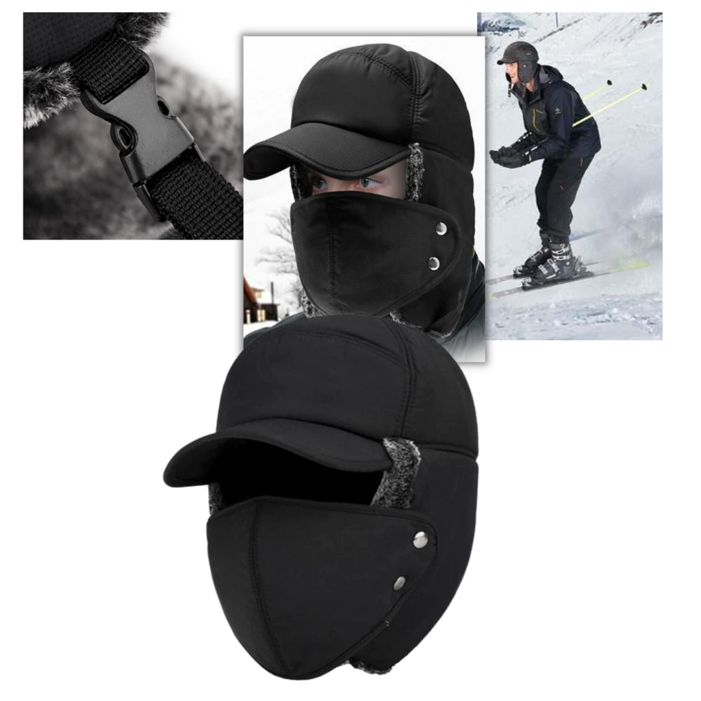 Protezione per le orecchie calda antivento unisex - Cappello di protezione per il viso - Ozerty