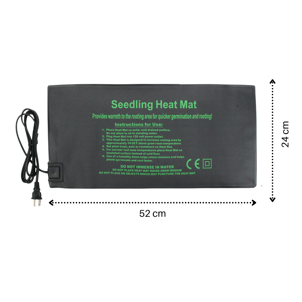 Waterproof Seedling Heat Mat 24x52cm - Dimensions - Ozayti