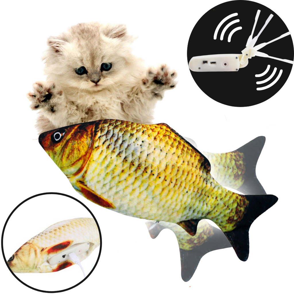 Flopping Fish Cat Toy - Sensor and long lasting battery - Ozerty