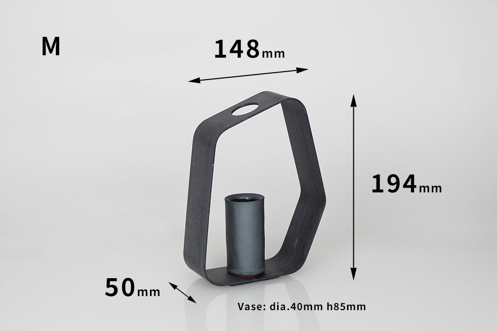 MYK フラワーベース支え  Mのサイズは幅148×高さ194×奥行き50mm