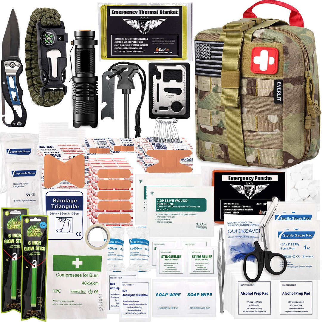 Essential Emergency Gear 143-in-1 Survival And First Aid Kit For Outdoor  Adventure, Hiking, Hunting, Earthquake, Gifts For Men Women - Temu