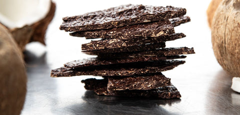 Dark Chocolate with Coconut Crisps, Gluten Free, Dairy Free, and Nut Free