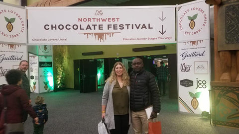 Northwest Chocolate Festival - Bibamba founders Mara and Patrick Tcheunou