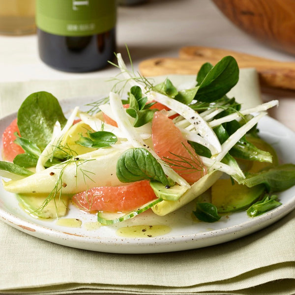 Supremes of grapefruit enhance endive, cucumber, avocado and more in this fresh salad.