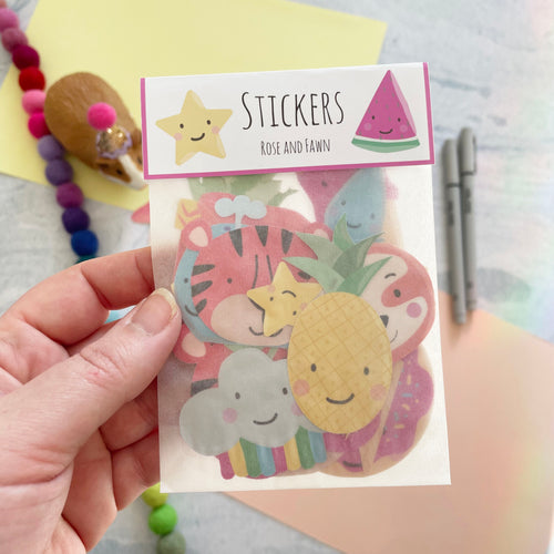 Axolotl Stickers – Rose and Fawn