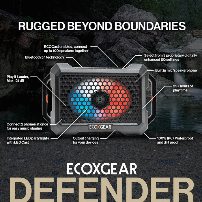 ECOXGEAR DEFENDER Waterproof Bluetooth Speaker