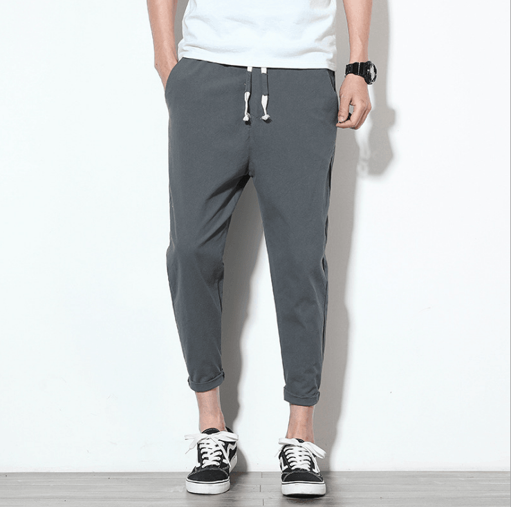 Men's cotton slim fit ankle length trousers – Eccentric You