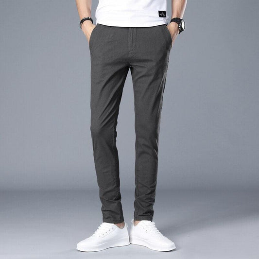Men's cotton slim fit ankle length trousers – Eccentric You