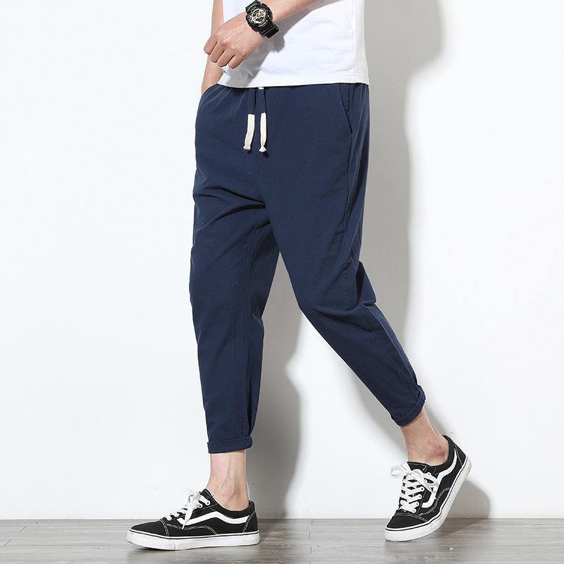 Men's cotton slim fit ankle length trousers – Eccentric You