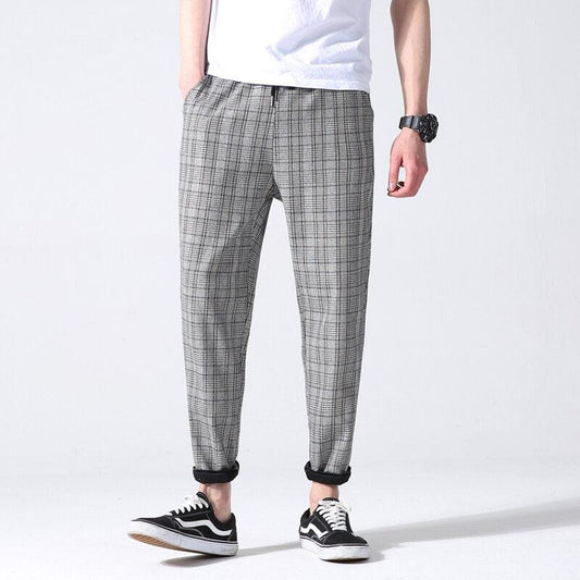 Men's Baggy trousers Casual Cotton Linen Striped Pants – Eccentric You