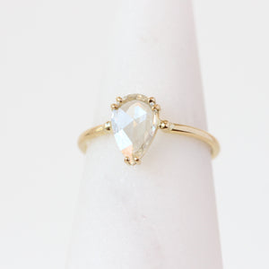 Pear Shaped Rose Cut Solitaire