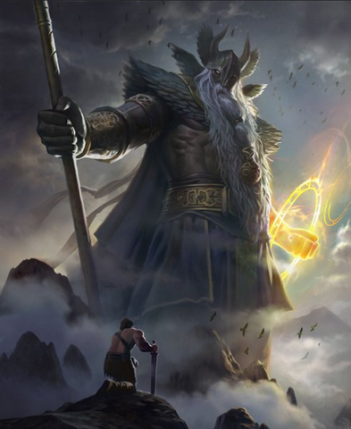 Norse god Odin, the Allfather of the Aesir. God of war, god of