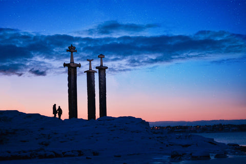 Sverd i fjell Norway monument swords statue