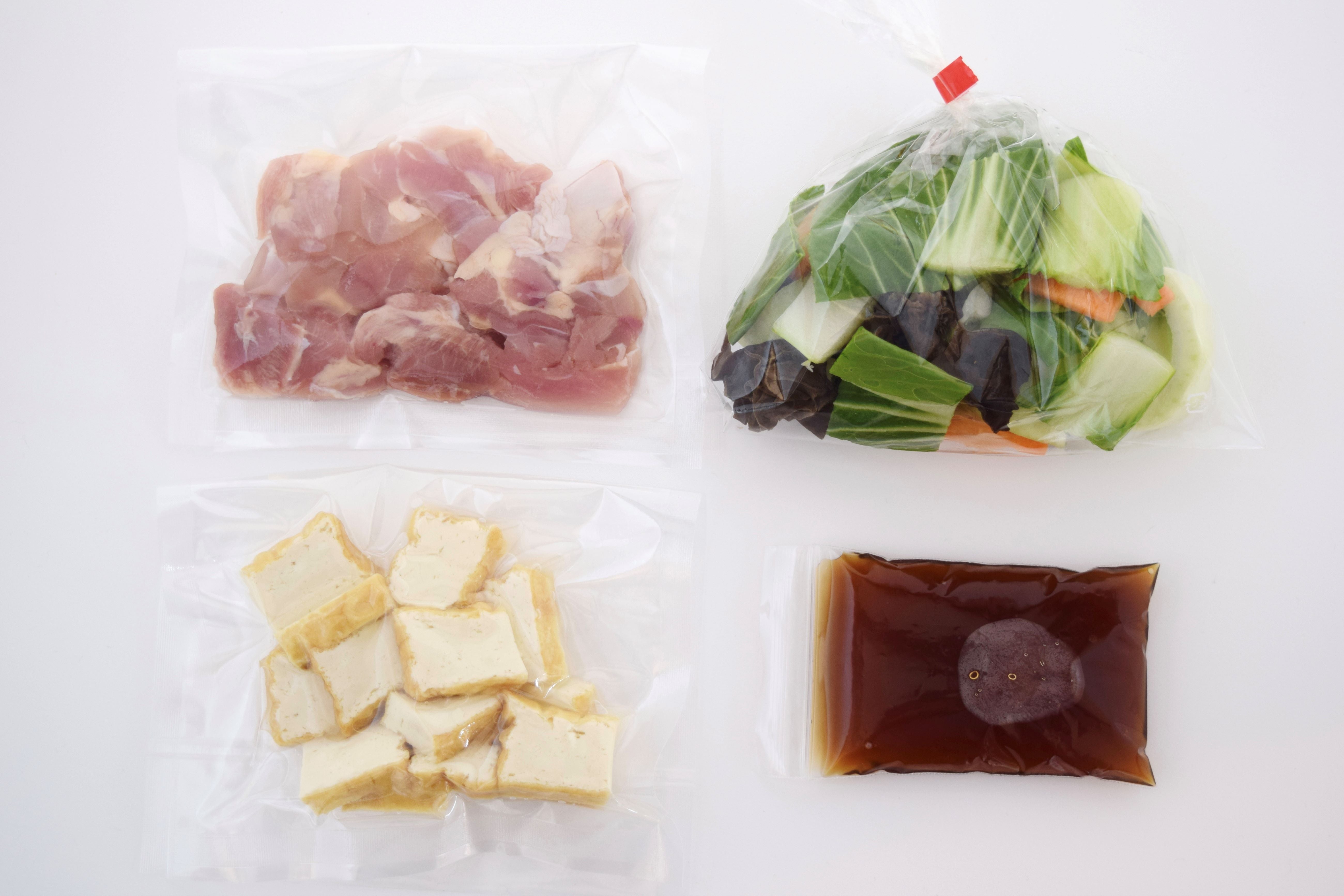 鶏肉と厚揚げのオイスター煮&いんげんとツナの炒め物お届けキット(主菜)