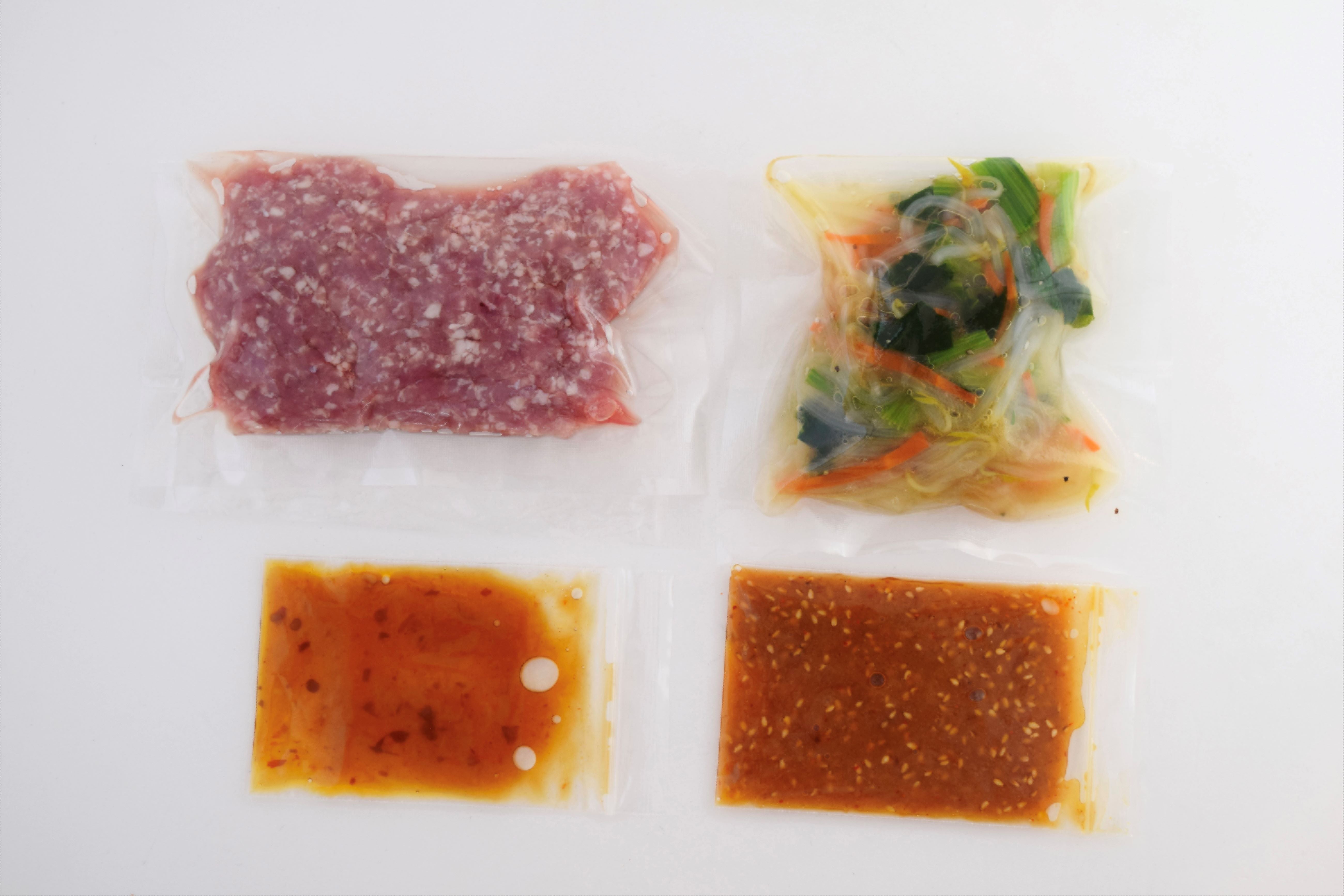 ひき肉たっぷりビビンバ&なすの生姜和えお届けキット(主菜)
