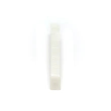 Load image into Gallery viewer, White TUSQ SLOTTED 6 STRING NUT Strat FLAT BOTTOM PQ-5010-00
