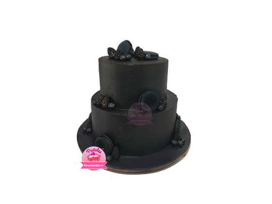 PASTEL BLACK MACARON – Pasteles Personalizados MX