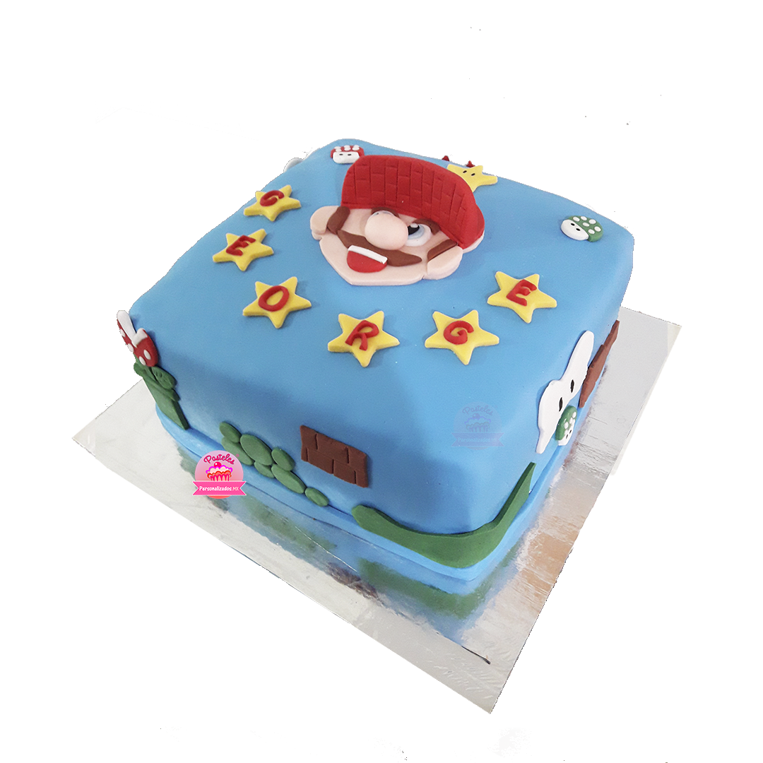 PASTEL MARIO CUADRADO – Pasteles Personalizados MX