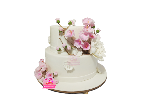 PASTEL FLORES DE CEREZO – Pasteles Personalizados MX