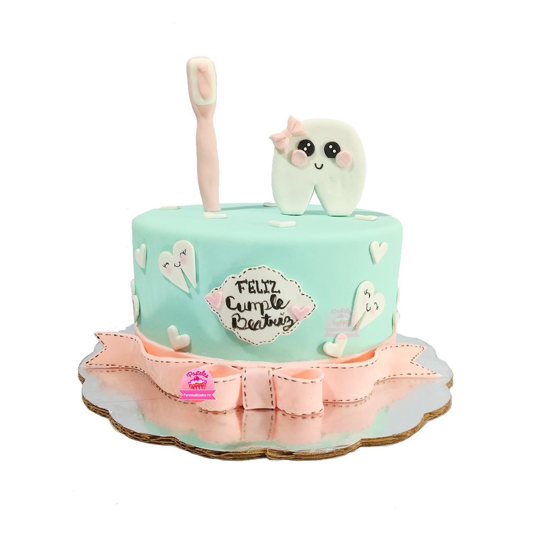 PASTEL MUELA CON CEPILLO DE DIENTES – Pasteles Personalizados MX